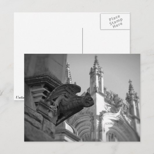 Church Gargoyle Postkarte (Vorne/Hinten)