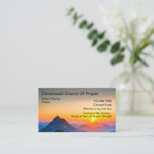 Church Gebet Business Cards Landschaftlich Sunset Visitenkarte (Stehend Vorderseite)