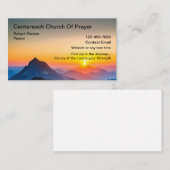Church Gebet Business Cards Landschaftlich Sunset Visitenkarte (Vorne/Hinten)