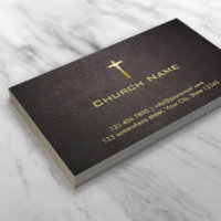 Church Gold Cross Elegante Dark Leather