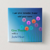 Church Greeter Name Plate Button (Vorderseite)