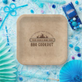 Church GRILLEN Potluck, Personalisiert Paper Telle Pappteller (Party)