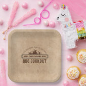 Church GRILLEN Potluck, Personalisiert Paper Telle Pappteller (Party)