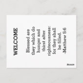 Church Guest Connect Card mit Logo Postkarte (Rückseite)