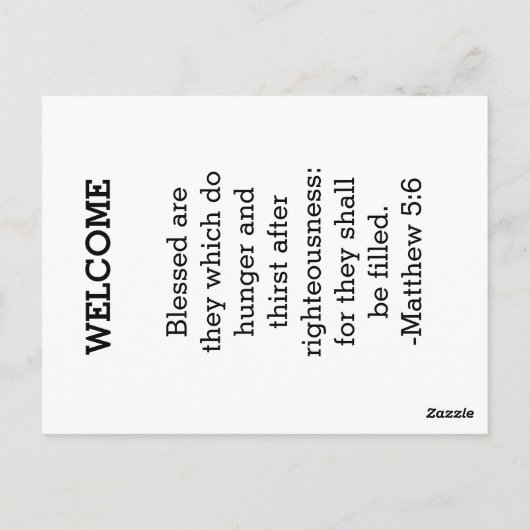 Church Guest Connect Card Postkarte (Rückseite)