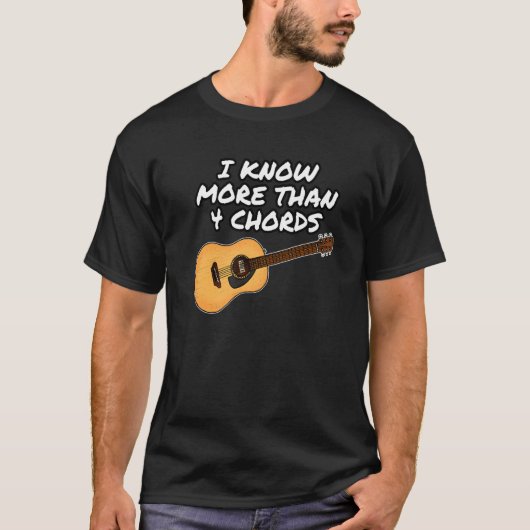 Church Guitarist Ich kenne mehr als 4 Akkorde Anbe T-Shirt (Vorderseite)