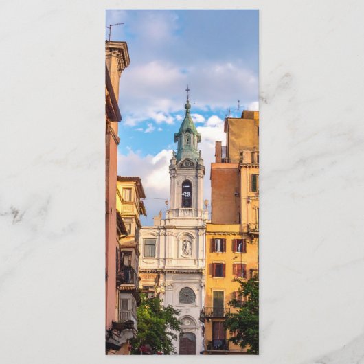 church in city menükarte (Vorderseite)