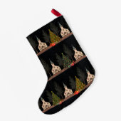 Church in Night Holiday Strumpf Personalisiert Kleiner Weihnachtsstrumpf (Rückseite (Hängend))