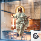 Church Jesus Christ Religious Art Fensteraufkleber (Café-Fenster)