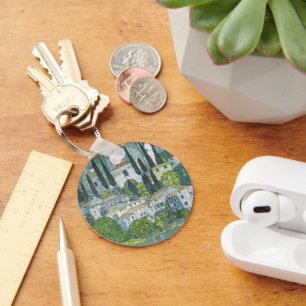 Church (Kirche) in Cassone by Gustav Klimt Schlüsselanhänger