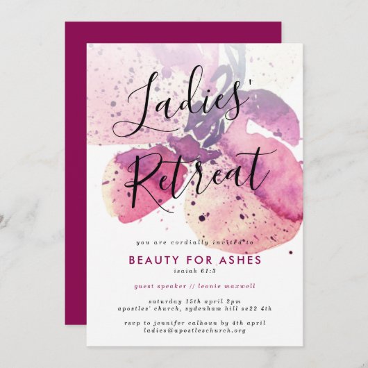 Church Ladys Retreat/Conference/Event Einladung (Vorne/Hinten)