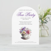 Church Ladys Tea Party Ideen Einladung (Stehend Vorderseite)