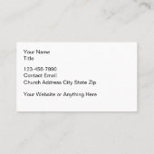 Church Landschaftlich Faith Based Business Cards Visitenkarte (Rückseite)