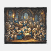 Church Mouse Choir Fleecedecke (Vorderseite (Horizontal))