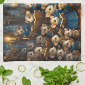 Church Mouse Choir Geschirrtuch (Gefaltet)