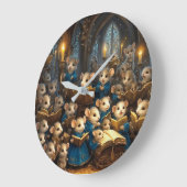 Church Mouse Choir Große Wanduhr (Winkel)