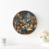 Church Mouse Choir Große Wanduhr (Zuhause)