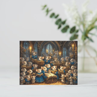 Church Mouse Choir Postkarte