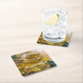 Church Name Bible Verse Rechteckiger Pappuntersetzer (Vor Ort)