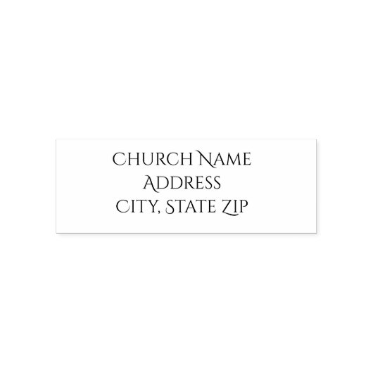 Church Name Custom Self Inking Rubber Stamp Permastempel (Design)