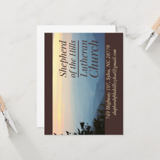 Church Notecard for Shepherd of the Hills Einladung