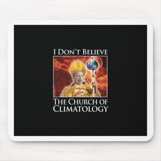 church_of_climatology_blk_stkr mousepad (Vorne)
