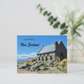 Church of the Good Shepherd Tekapo New Zealand Postkarte (Stehend Vorderseite)