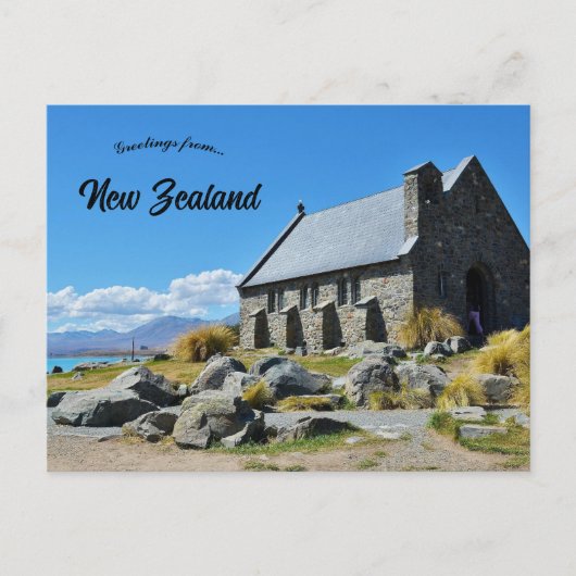 Church of the Good Shepherd Tekapo New Zealand Postkarte (Vorderseite)
