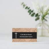 Church Pastor Geometric Pattern Christian Visitenkarte (Stehend Vorderseite)