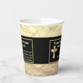 Church Pastor Gold And Black Classy Pappbecher (Links)