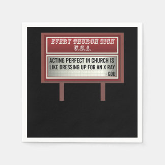 Church Relboard Signs Christlich Joke Schauspiel Serviette