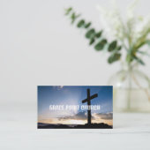 Church Religion Business Card Visitenkarte (Stehend Vorderseite)