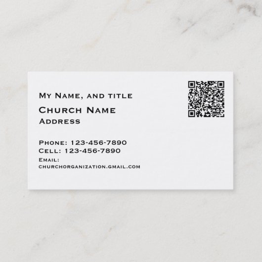 Church / Religious Three crosses with QR code Visitenkarte (Rückseite)