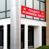 Church Rummage Sale! Großer Banner (Äußeres Gebäude)