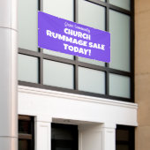 Church Rummage Sale! Personalisierter Banner (Äußeres Gebäude)