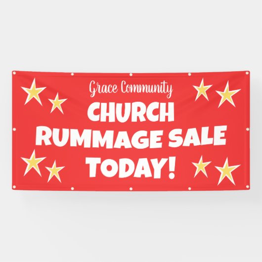 Church Rummage Sale! Personalisierter Banner (Horizontal)