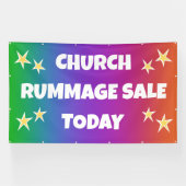Church Rummage Sale! Regenbogenbanner Banner (Horizontal)