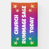 Church Rummage Sale! Regenbogenbanner Banner (Vertikal)