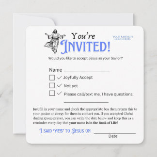 Church Salvation RSVP Card - Anpassbar