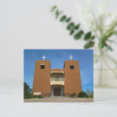 Church Santa Fe, New Mexico Postkarte (Stehend Vorderseite)