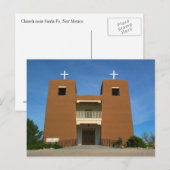 Church Santa Fe, New Mexico Postkarte (Vorne/Hinten)