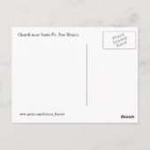 Church Santa Fe, New Mexico Postkarte (Rückseite)