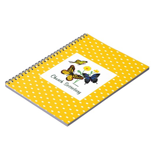 Church Secretary Butterfly Notebook Notizblock (Linke Seite)