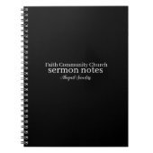 Church Sermon Notes Notizblock (Vorderseite)