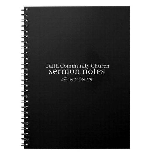 Church Sermon Notes Notizblock (Vorderseite)