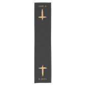 Church Service Gold Cross Table Runner Kurzer Tischläufer (Vorderseite)