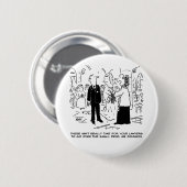 Church Service Wedding Vicar sagt Nein zu Anwälten Button (Vorne & Hinten)