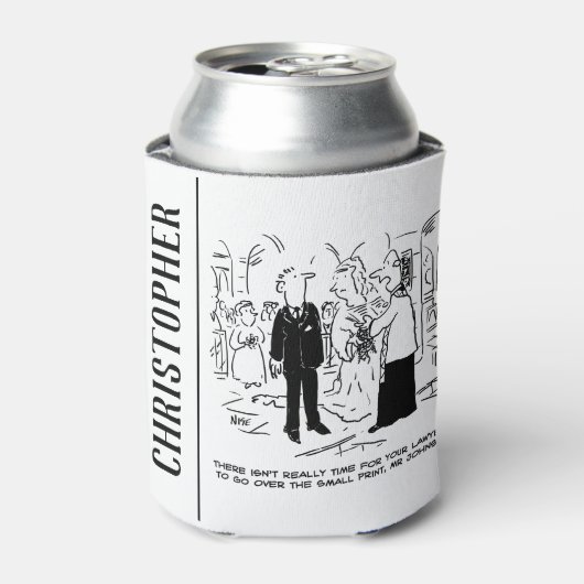 Church Service Wedding Vicar sagt Nein zu Anwälten Dosenkühler (Kanne Vorderseite)