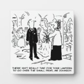 Church Service Wedding Vicar sagt Nein zu Anwälten Fotoplatte (Vorderseite)