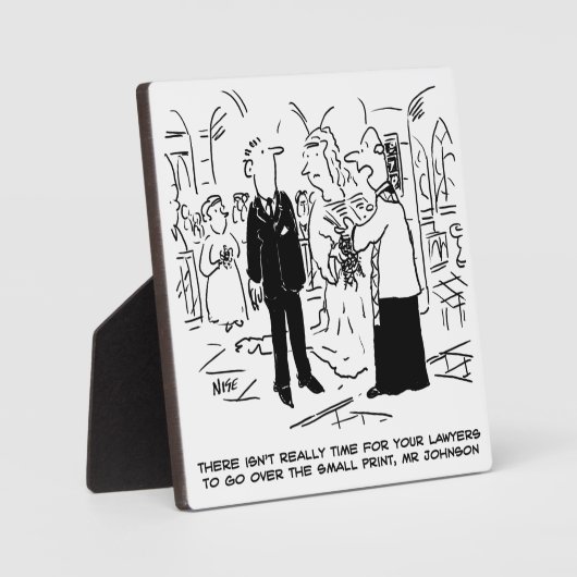 Church Service Wedding Vicar sagt Nein zu Anwälten Fotoplatte (Vorderseite)